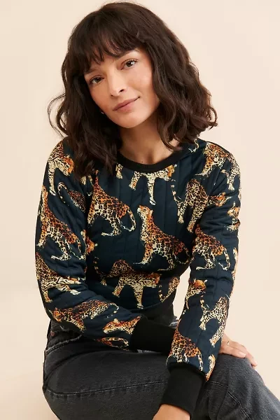 Naomi Quilted Crew Neck Sweatshirt