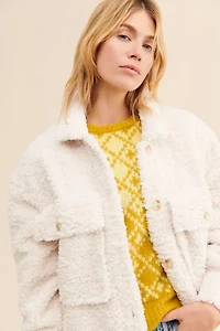 English Factory Oversized Fleece Shirt Jacket