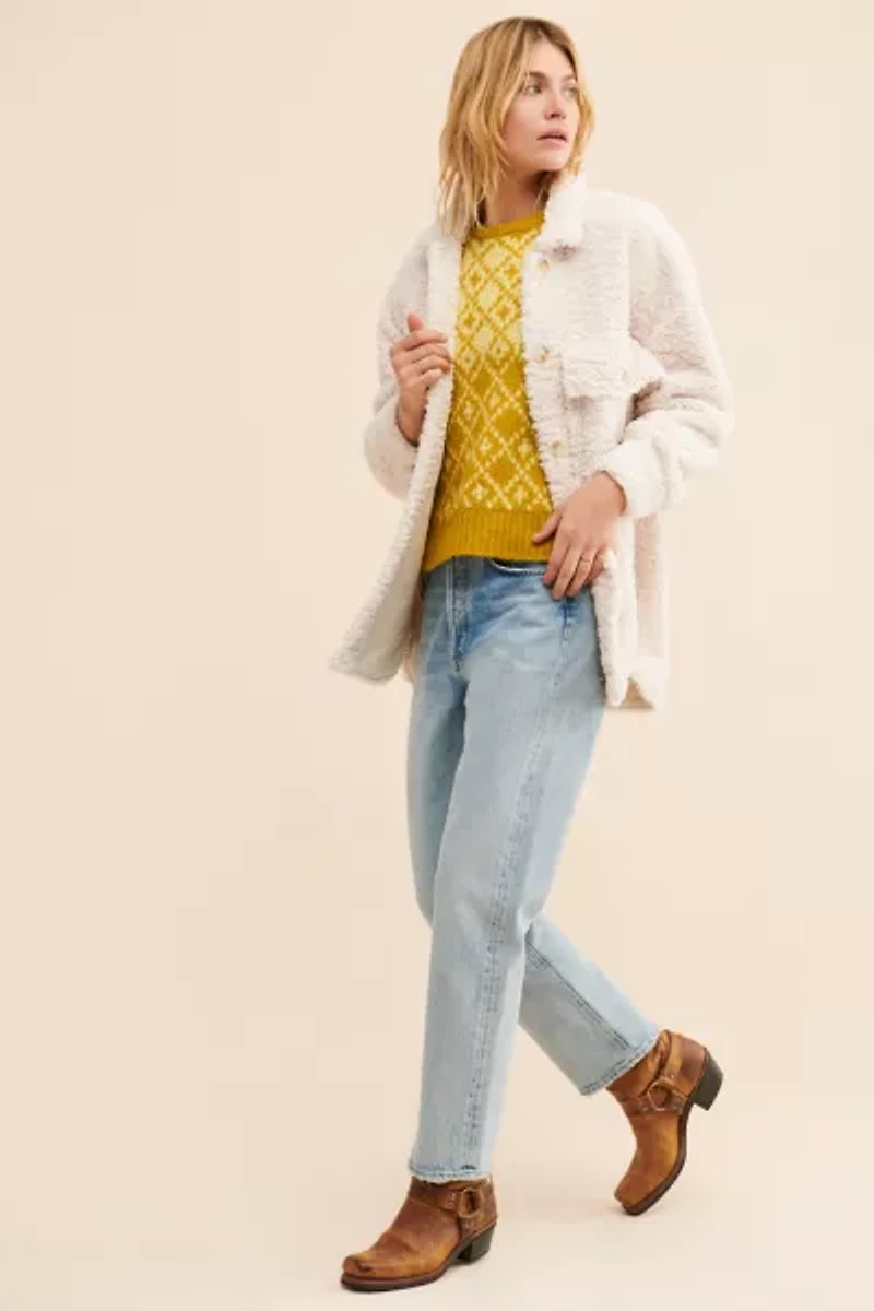 English Factory Oversized Fleece Shirt Jacket