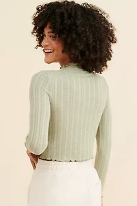 Dress Forum Lettuce Edge Long Sleeve Top
