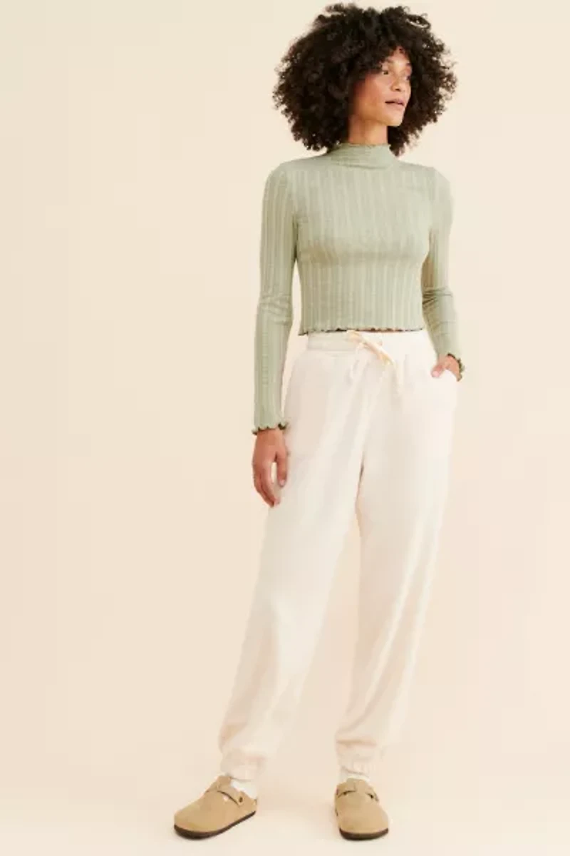 Dress Forum Lettuce Edge Long Sleeve Top
