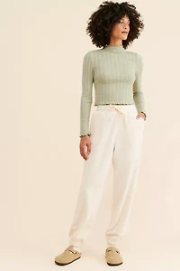 Dress Forum Lettuce Edge Long Sleeve Top