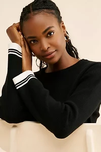 English Factory Contrast Stripe Pullover