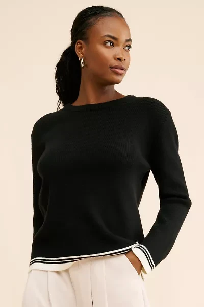 English Factory Contrast Stripe Pullover