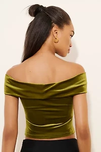 Kourt Velvet Binx Off-The-Shoulder Top