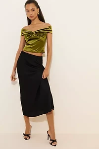 Kourt Velvet Binx Off-The-Shoulder Top