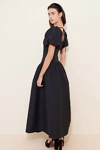 Glamorous Drop Waist Puff Sleeve Maxi Dress