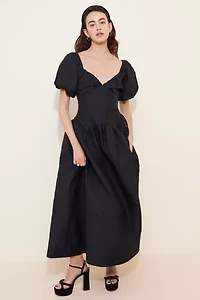 Glamorous Drop Waist Puff Sleeve Maxi Dress