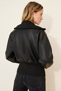 Lioness Vegan Leather Westwood Crop Jacket