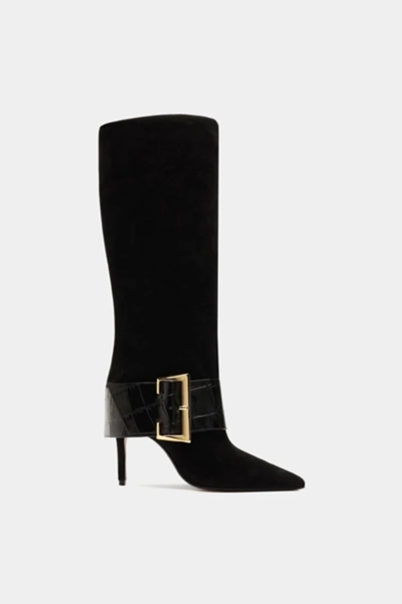 Schutz Beatrix Buckle Knee High Boot