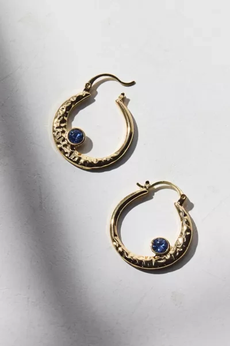Cosmic Shores Hammered Metal Hoop Earring