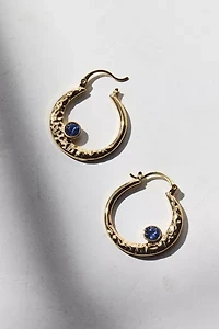 Cosmic Shores Hammered Metal Hoop Earring