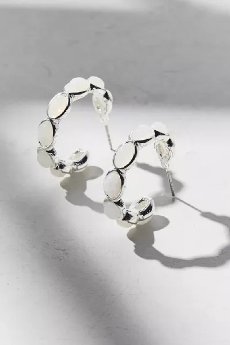 Samia Stone Hoop Earring
