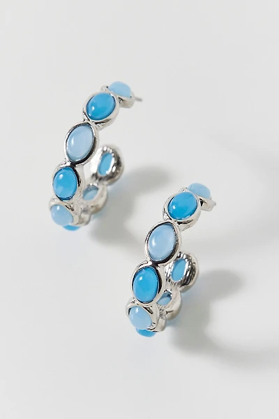 Samia Stone Hoop Earrings