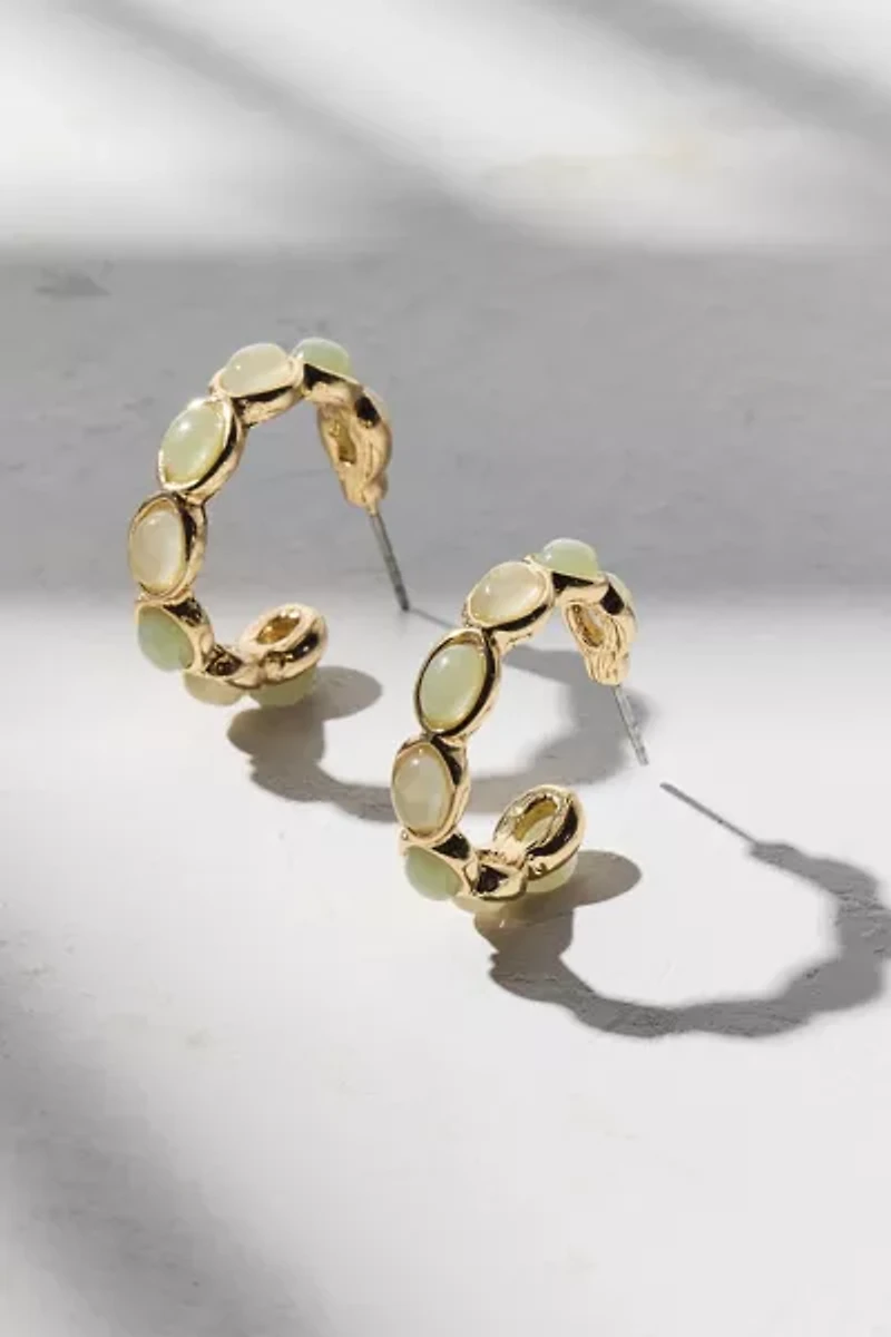 Samia Stone Hoop Earring