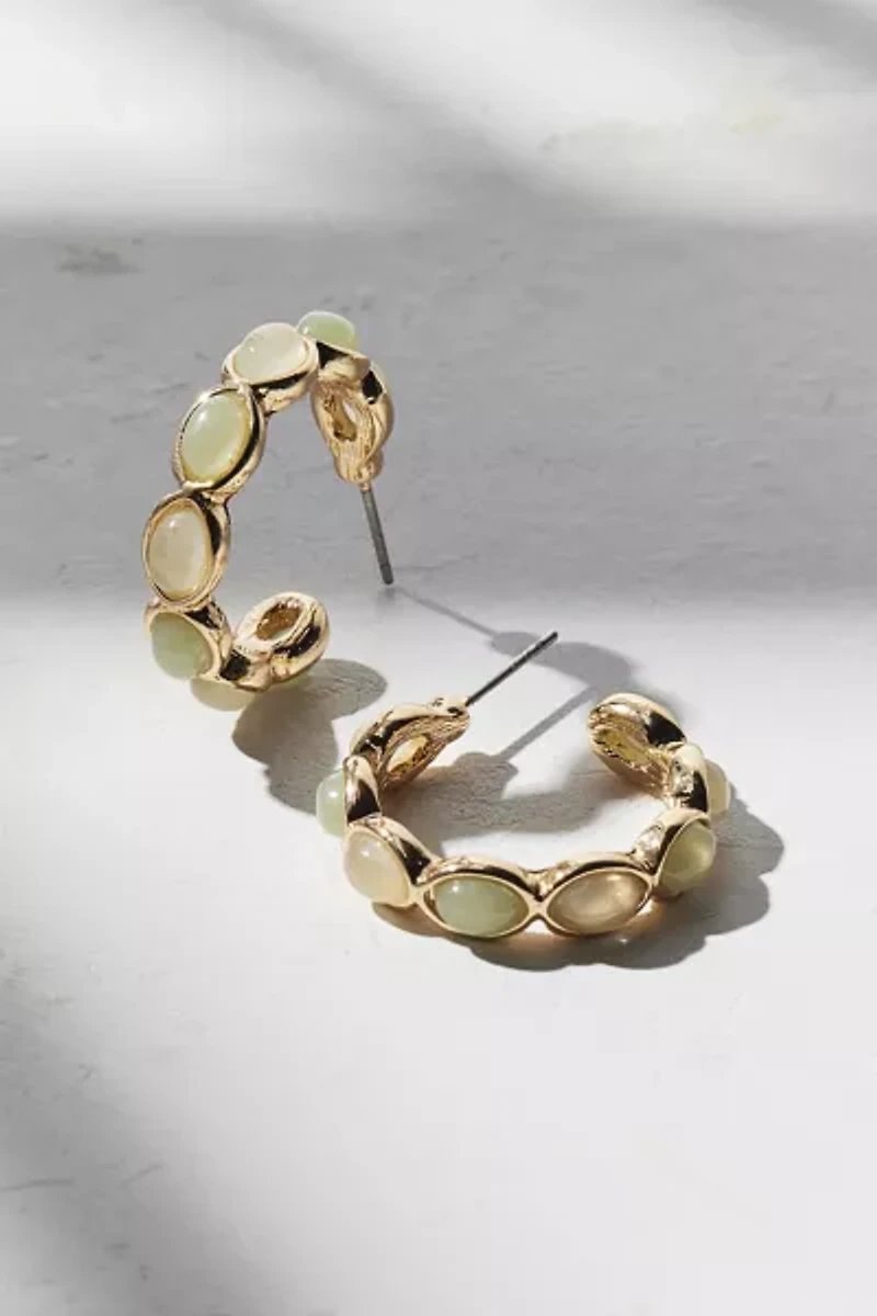 Samia Stone Hoop Earring