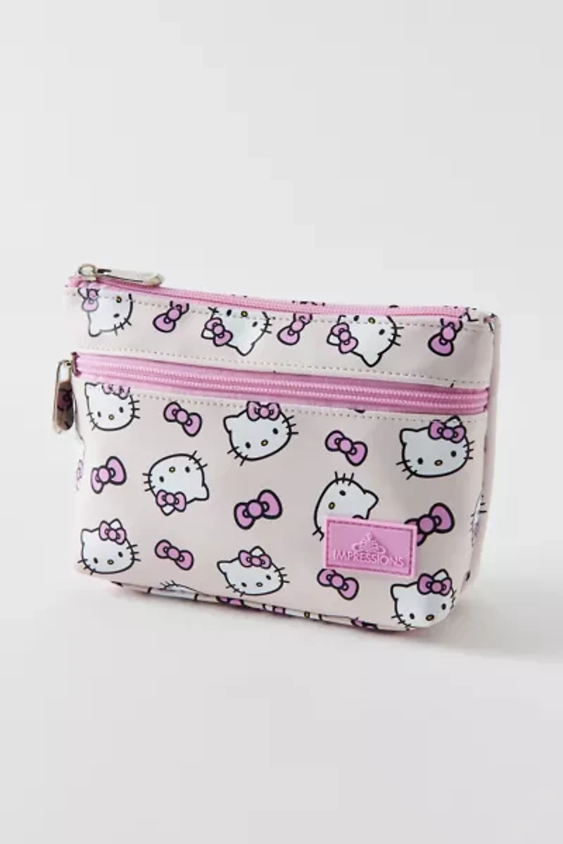 Impressions Vanity Co. Sanrio Hello Kitty Double-Zipper Makeup Pouch