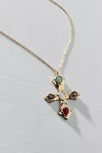 Strange Powers Stone Cross Pendant Necklace