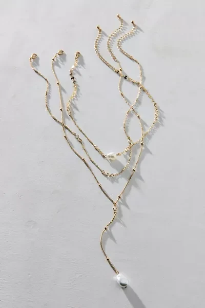 Addison Lariat Layering Necklace Set