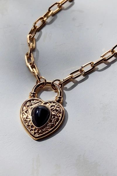 Margaret Heart Padlock Pendant Necklace