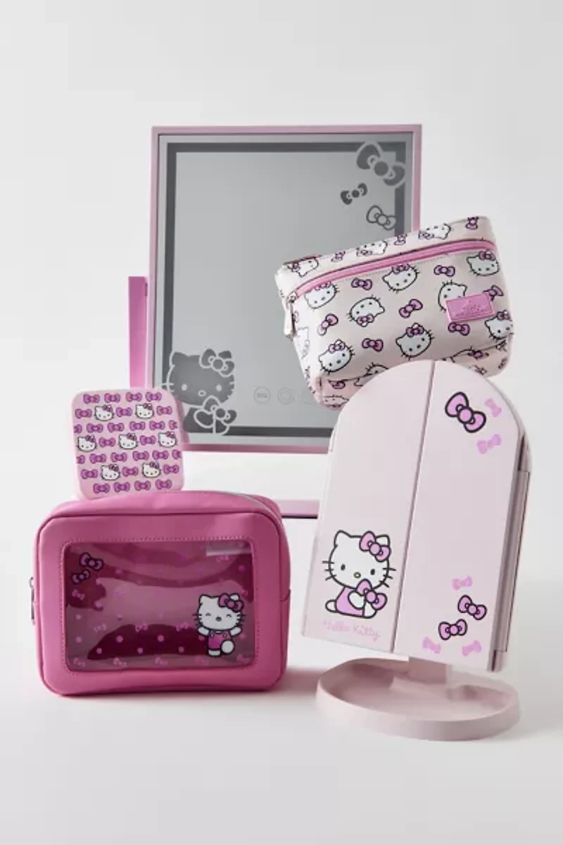 Impressions Vanity Co. Sanrio Hello Kitty Rows Of Bows LED Compact Mirror