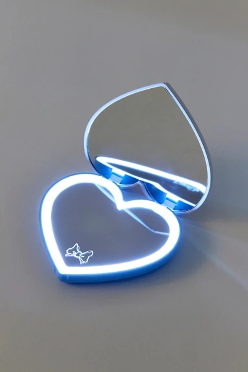 Impressions Vanity Co. Peanuts Snoopy Heart Shaped LED Compact Mirror