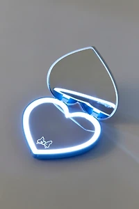Impressions Vanity Co. Peanuts Snoopy Heart Shaped LED Compact Mirror