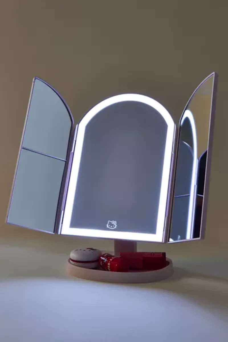 Impressions Vanity Co. Hello Kitty Bowtastic TriFold LED Tri-Tone Makeup Mirror
