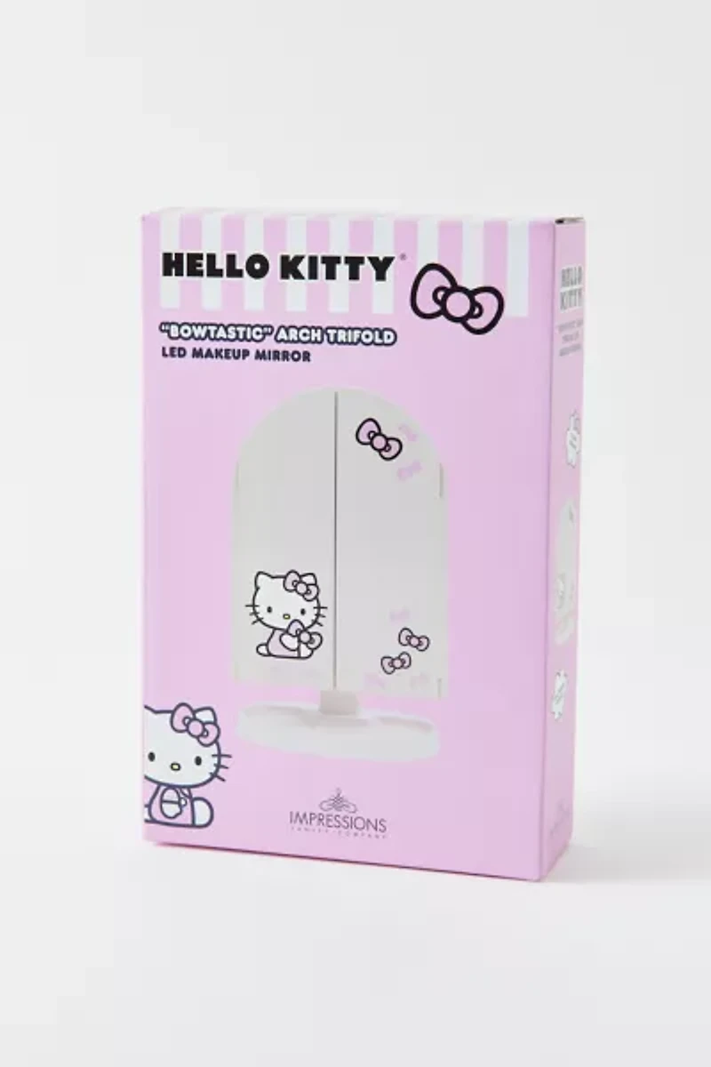 Impressions Vanity Co. Hello Kitty Bowtastic TriFold LED Tri-Tone Makeup Mirror