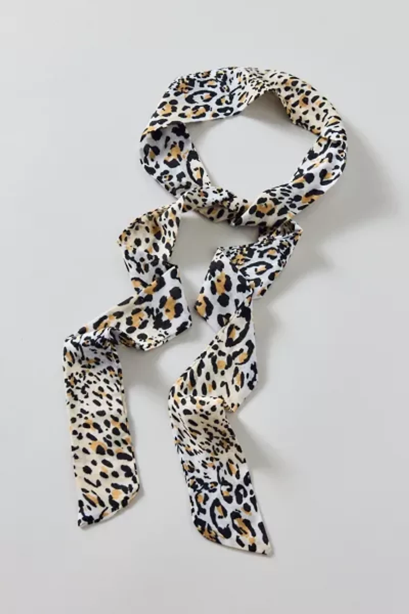 Silky Leopard Wrap Scarf