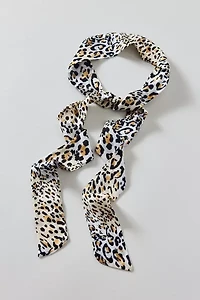 Silky Leopard Wrap Scarf