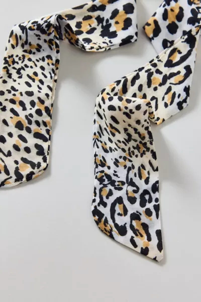 Silky Leopard Wrap Scarf