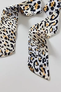 Silky Leopard Wrap Scarf
