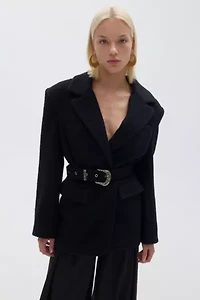 Nocturne Belted Double Breasted Blazer Jacket