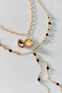 My Darling Locket Layering Lariat Necklace Set