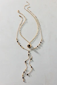 My Darling Locket Layering Lariat Necklace Set