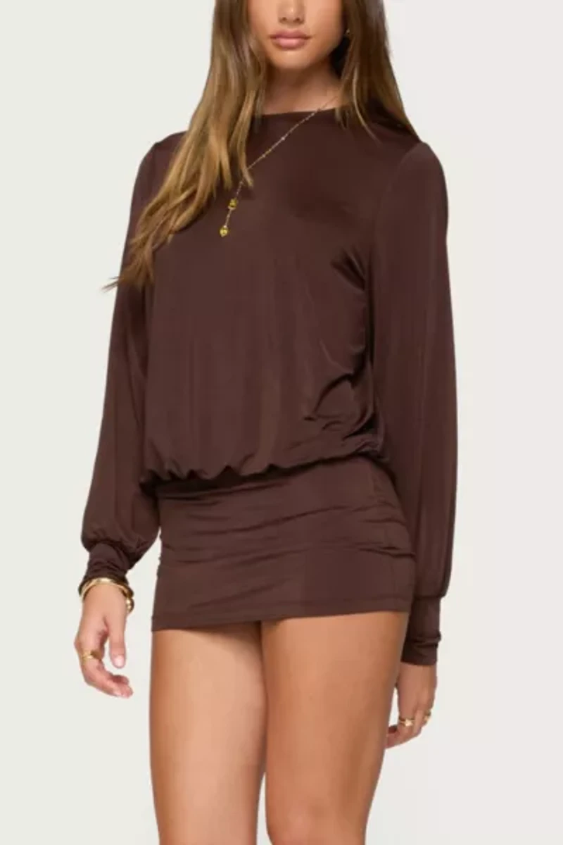 Edikted Guilia Backless Long Sleeve Romper