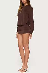 Edikted Guilia Backless Long Sleeve Romper