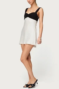 Edikted Contrast Satin Effect Mini Dress