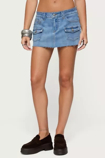 Edikted Lury Denim Mini Skort
