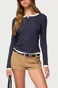 Edikted Kyler Corduroy Micro Shorts