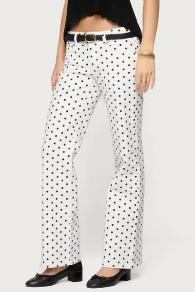Edikted Romily Polka Dot Low Rise Jeans