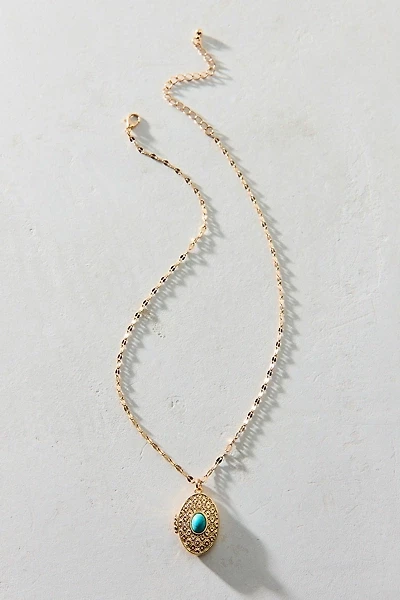 Dreamer Turquoise Locket Necklace