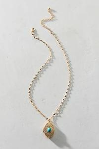 Dreamer Turquoise Locket Necklace