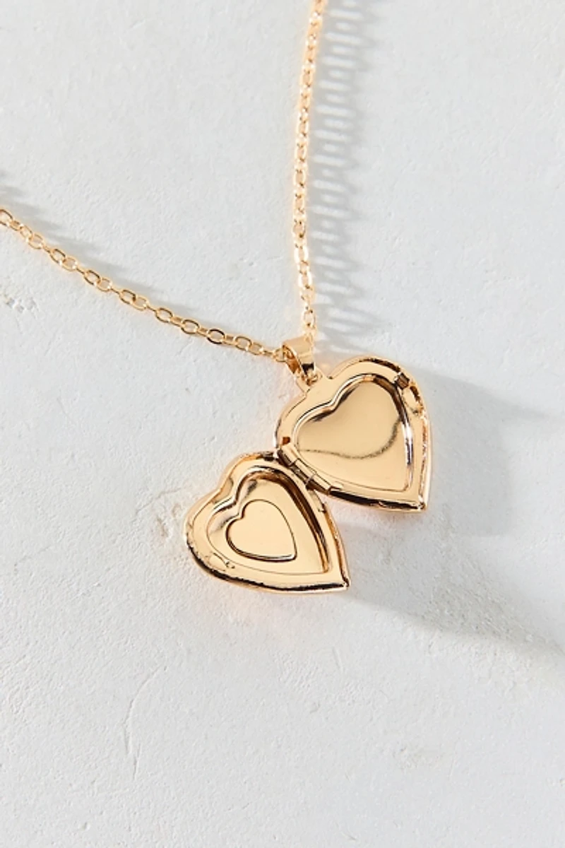 Victorian Dream Stone Heart Locket Necklace