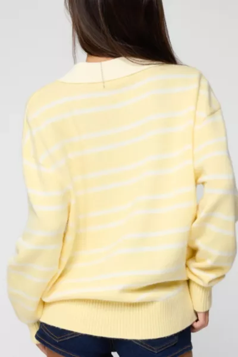 Edikted Rilynn Striped Polo Sweater