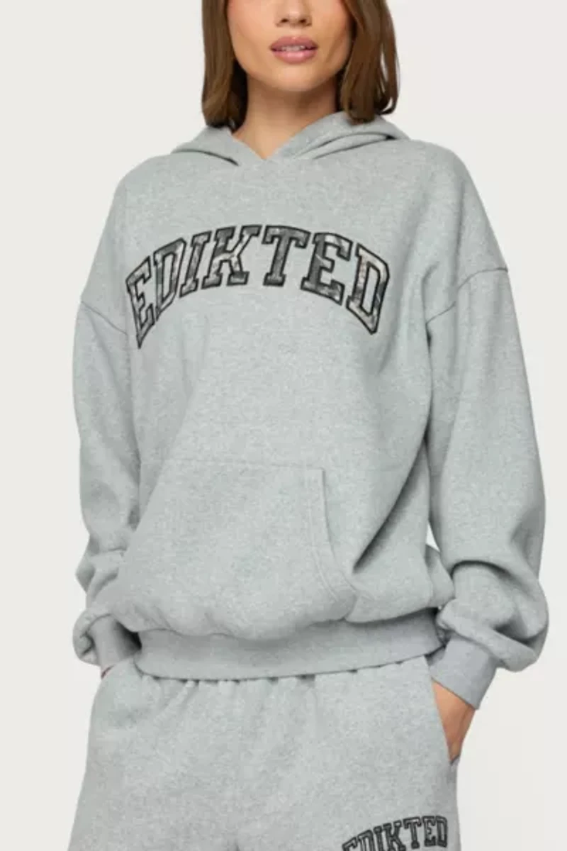 Edikted Camo Crush Oversized Hoodie