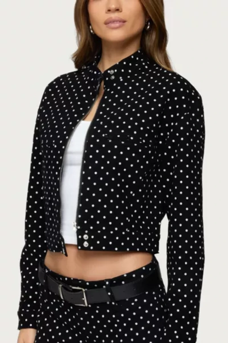 Edikted Tabitha Polka Dot Jacket