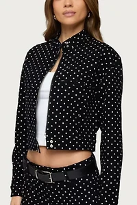 Edikted Tabitha Polka Dot Jacket
