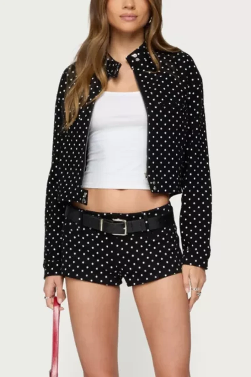 Edikted Tabitha Polka Dot Jacket
